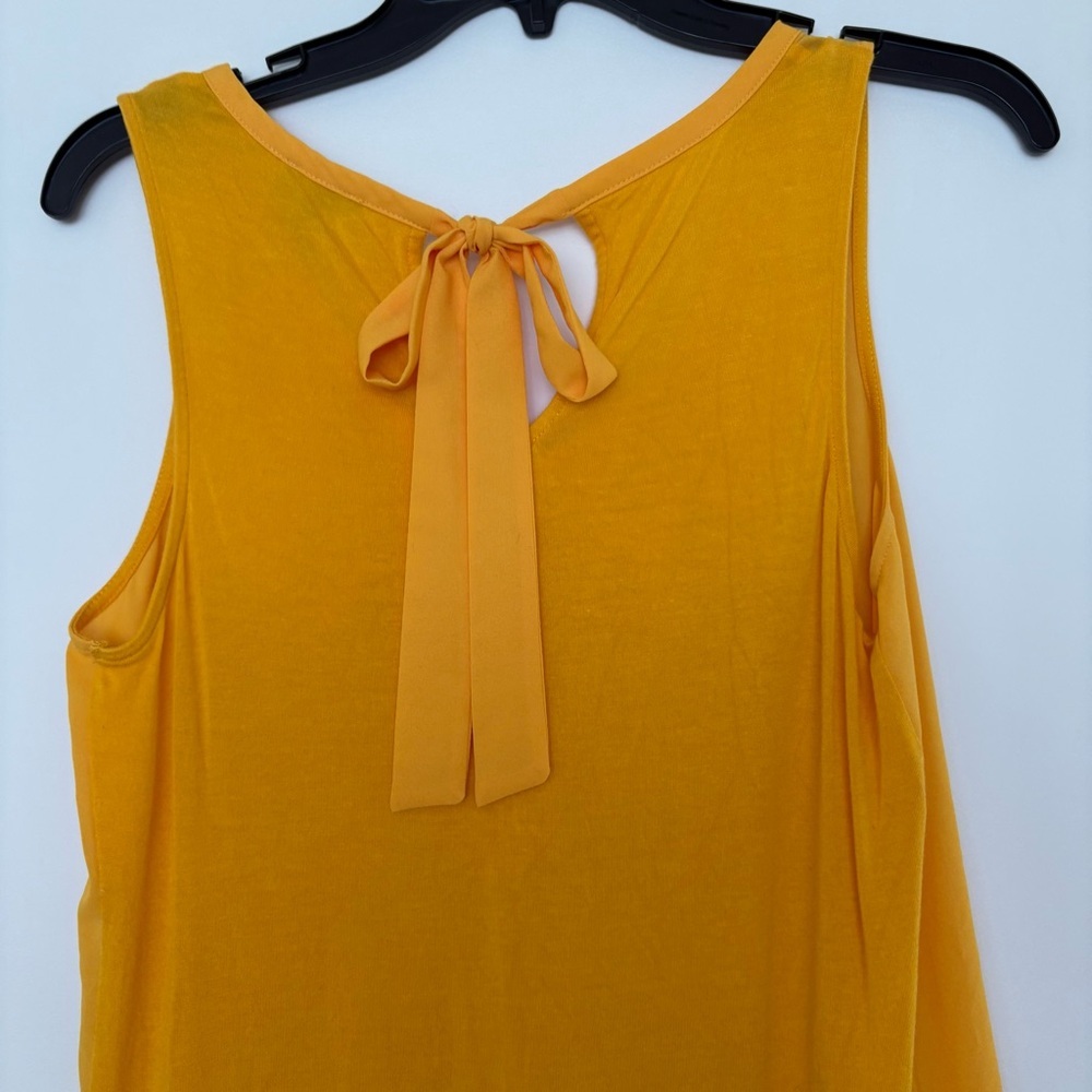 Express Yellow Sleeveless Ruffle Top - Picture 5 of 7